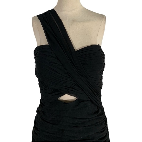 Jill Stuart Sija chiffon Cocktail Evening Dress Black - Picture 8 of 14